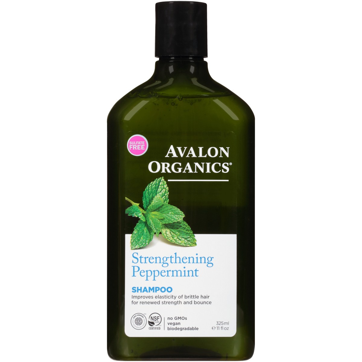 slide 8 of 9, Avalon Organics Strengthening Peppermint Shampoo, 11 oz