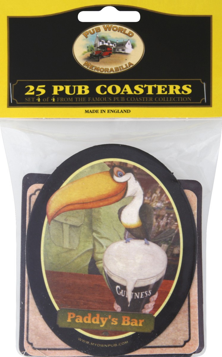 slide 2 of 3, Pub World Memorabilia Coasters 25 ea, 1 set