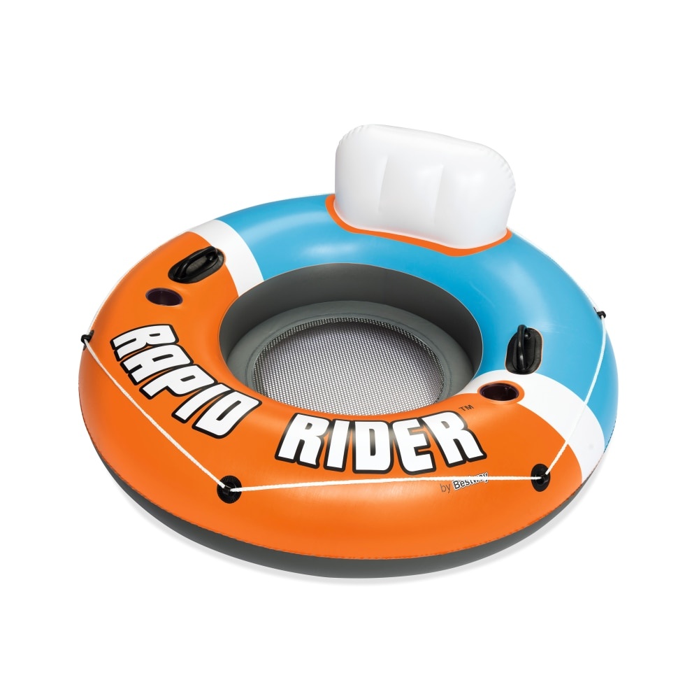 slide 1 of 1, Bestway Hydro-Force Rapid Rider Tube - Orange/Blue, 53 in