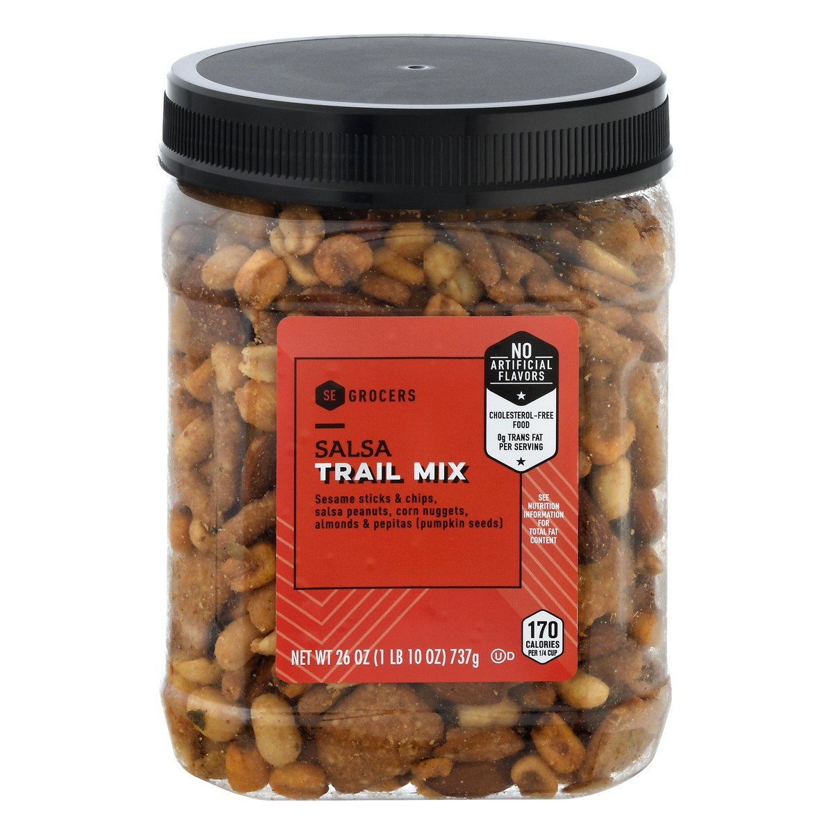 slide 1 of 10, SE Grocers Salsa Trail Mix, 26 oz