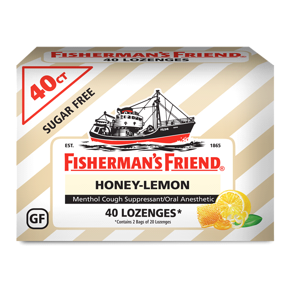 slide 1 of 1, Fisherman's Friend Honey-Lemon Sugar FreeLozenges, 40 ct