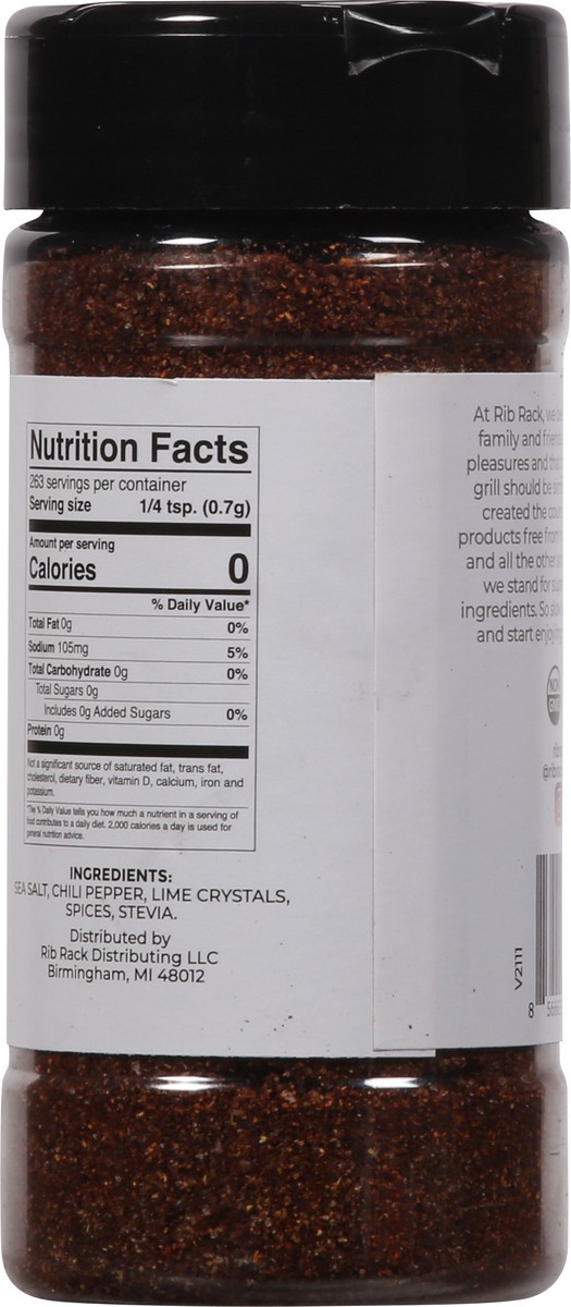 slide 5 of 9, Rib Rack Chile Lime Sugar Free Seasoning, 6.5 oz