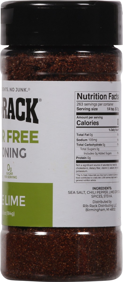 slide 8 of 9, Rib Rack Chile Lime Sugar Free Seasoning, 6.5 oz