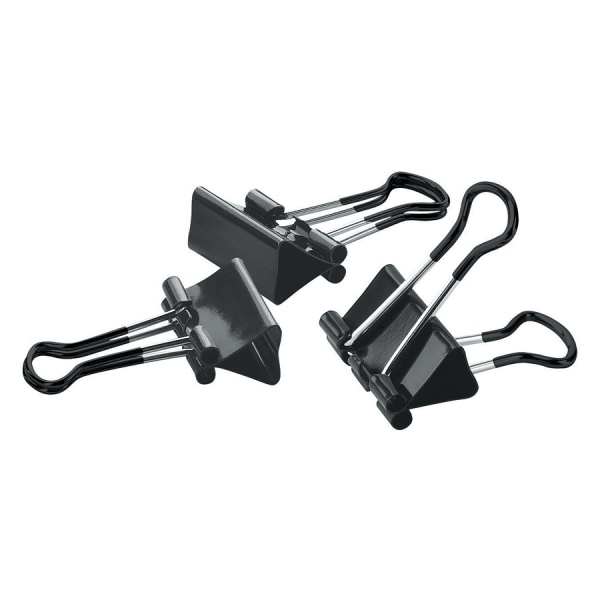 slide 1 of 1, Office Depot Brand Soft-Grip Medium Binder Clips, 1 1/4'', 5/8'' Capacity, Assorted Colors, Pack Of 12, 12 ct