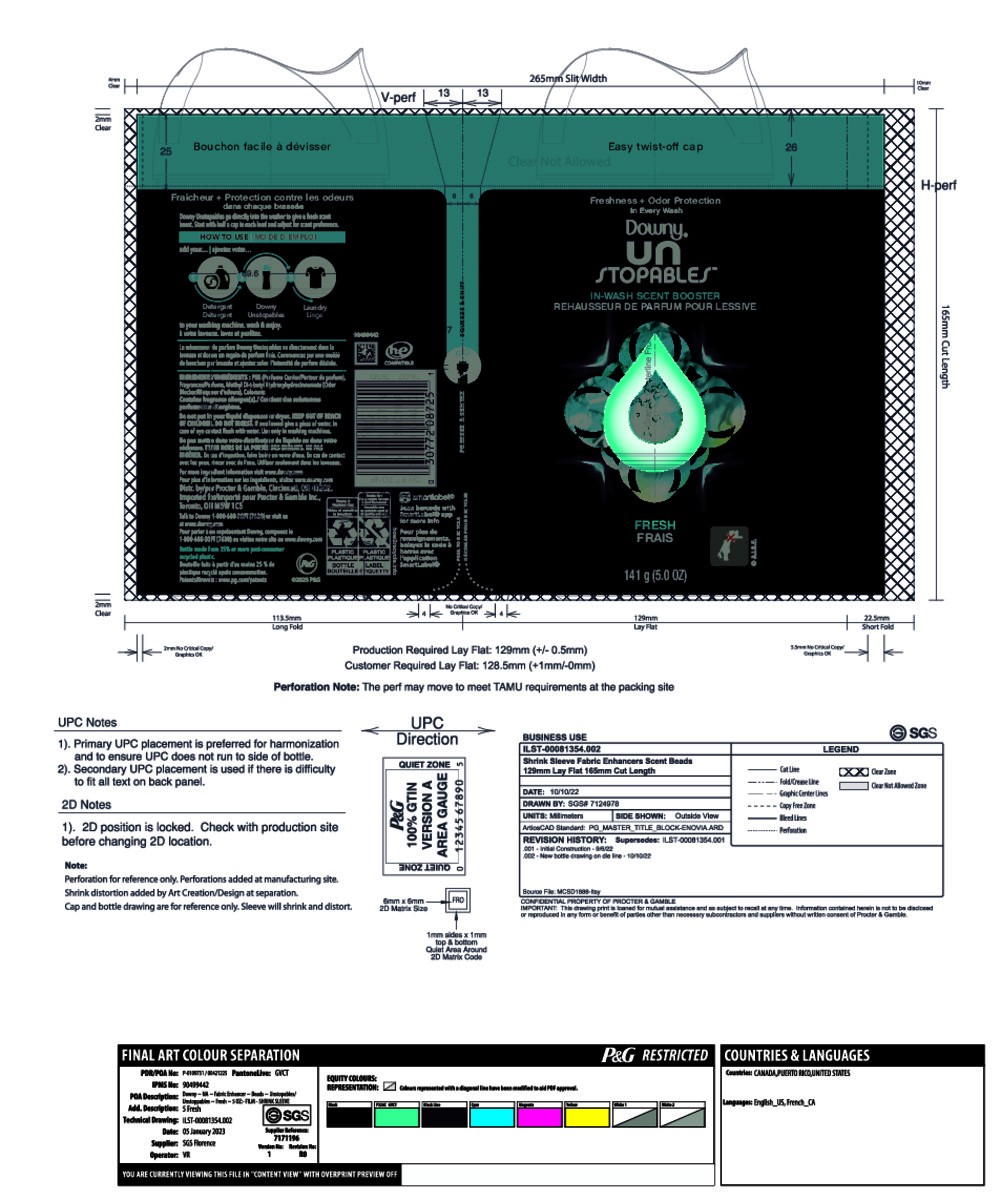 slide 6 of 7, Downy Unstopables In Wash Scent Booster Beads, Fresh Scent, 5 oz, Laundry Beads for odor Protection, Downy Scent Booster Beads, Laundry Scent Boosters, 5 oz