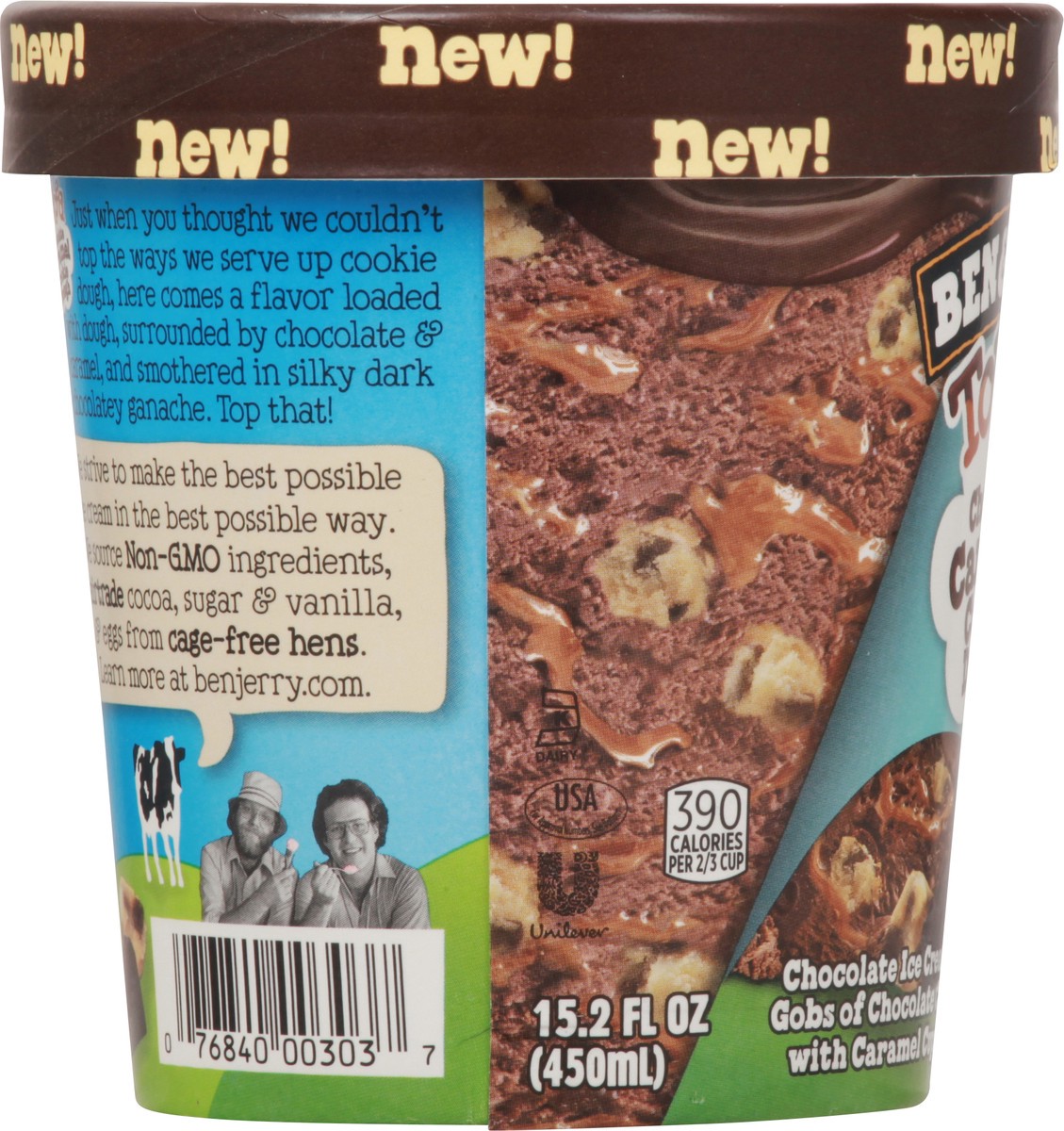 slide 5 of 9, Ben & Jerry's Ice Cream Chocolate Caramel Cookie Dough Topped, 15.2 oz, 15.2 oz