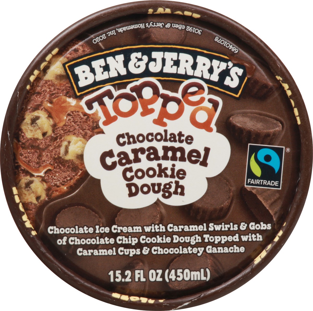 slide 7 of 9, Ben & Jerry's Ice Cream Chocolate Caramel Cookie Dough Topped, 15.2 oz, 15.2 oz