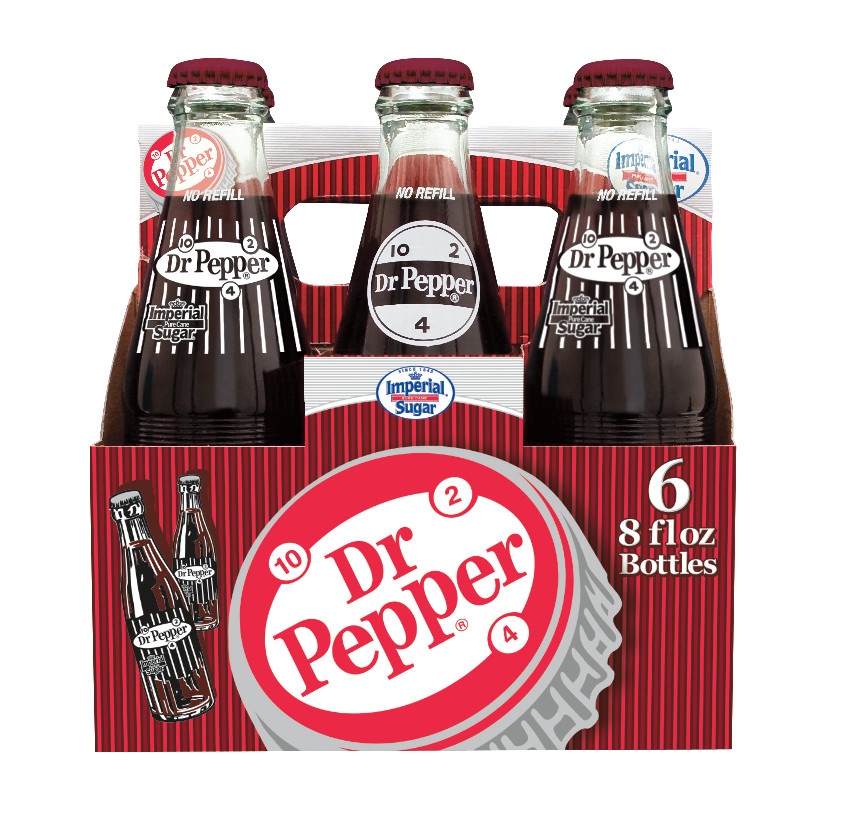 slide 1 of 2, Dr Pepper Made with Sugar, 6 ct; 8 fl oz