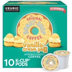 The Original Donut Shop Vanilla Cream Puff Keurig Single-Serve K-Cup Pods, Medium Roast Coffee- 10 ct