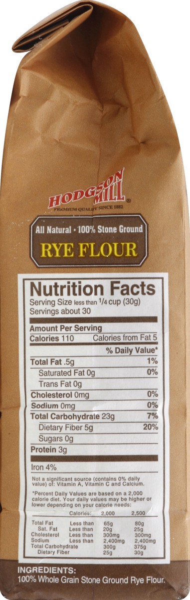 slide 3 of 5, Hodgson Mill Whole Grain Rye Flour, 2 lb