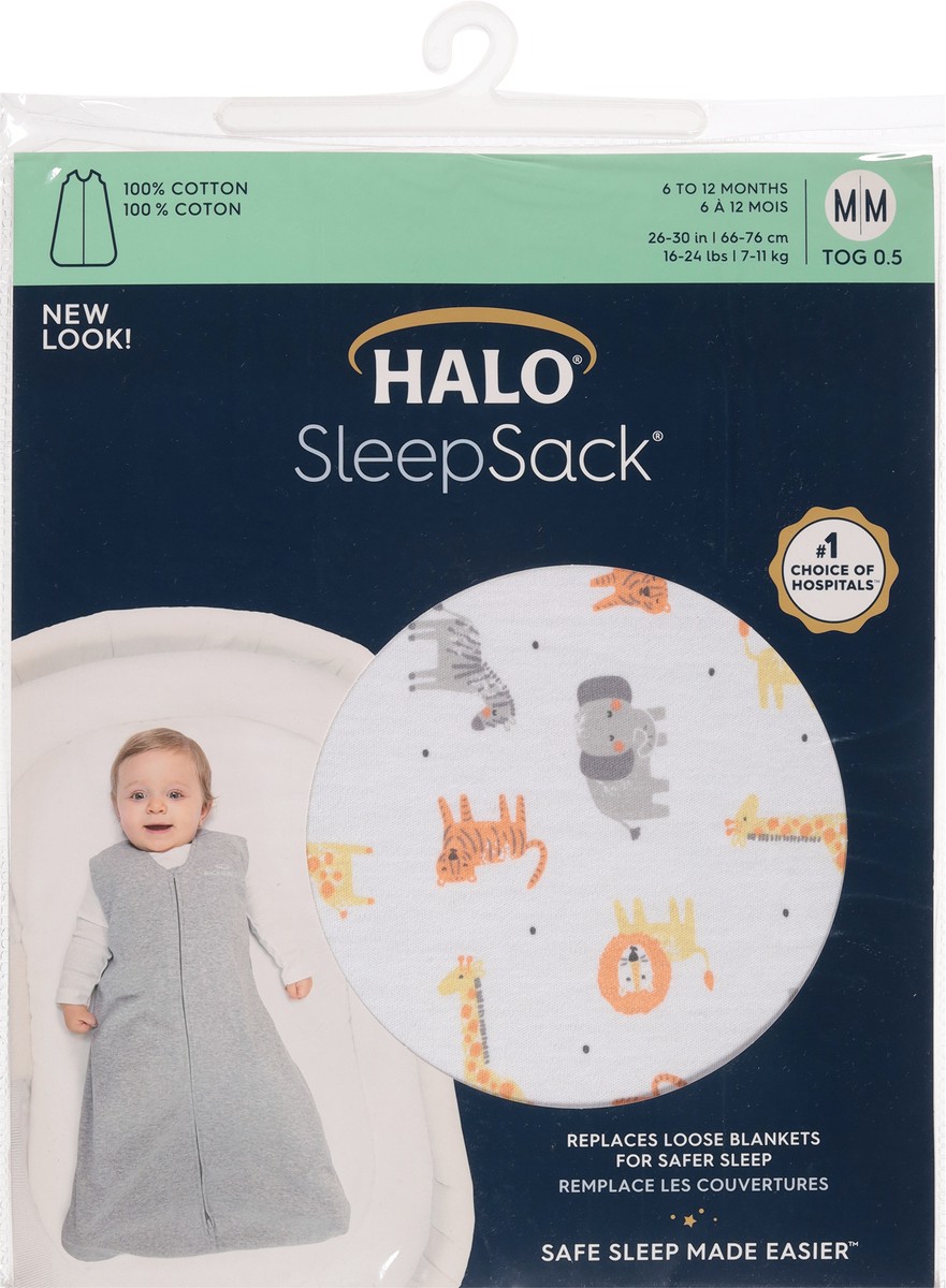 slide 7 of 9, Halo SleepSack 6 to 12 Months Jungle Print Cotton Blanket Medium 1 ea, 1 ct