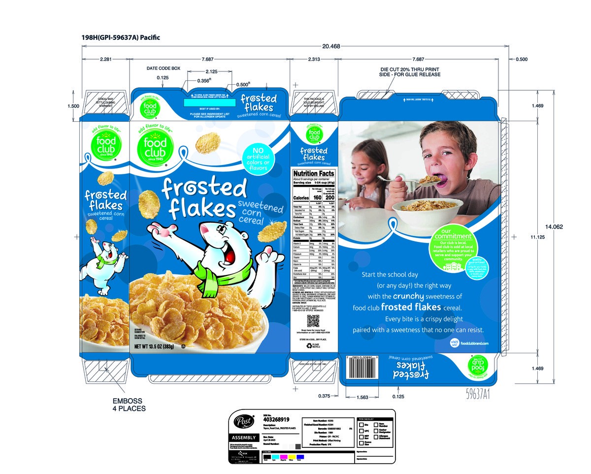 slide 6 of 14, Food Club Frosted Flakes Cereal 13.5 oz, 13.5 oz