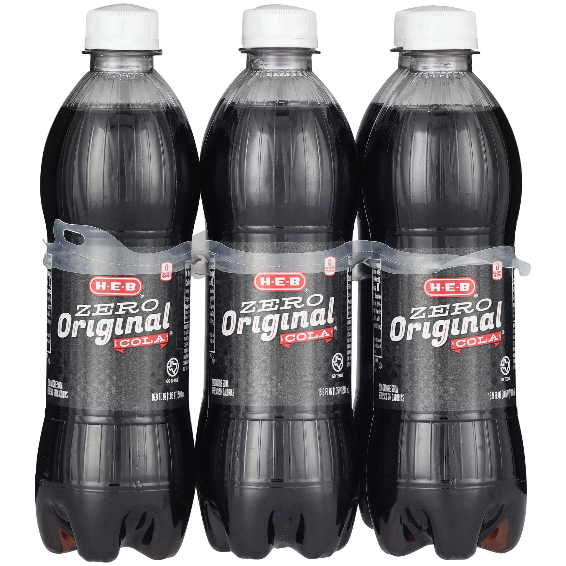 slide 1 of 1, H-E-B Cola Zero Soda - 6 ct, 6 ct