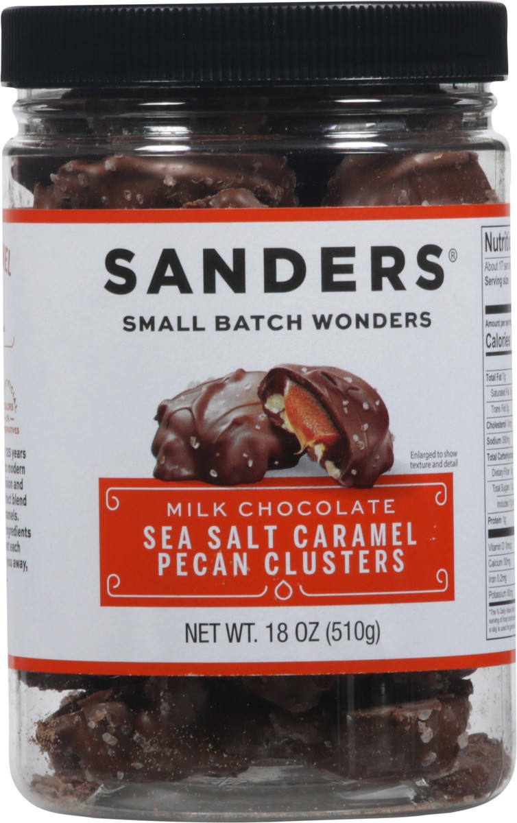 slide 5 of 9, Sanders Milk Chocolate Sea Salt Caramel Pecan Clusters 18 oz, 18 oz