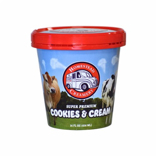 Homestead Creamery® Super Premium Cookies & Cream Ice Cream Pint