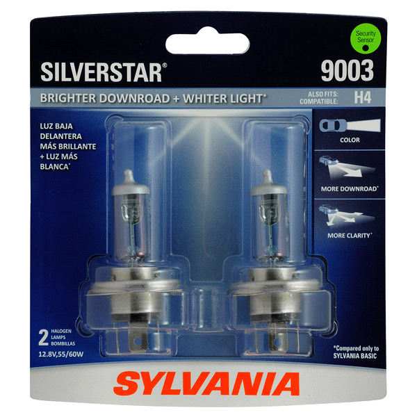 slide 1 of 6, Sylvania 9003 SilverStar Headlight, 2 ct
