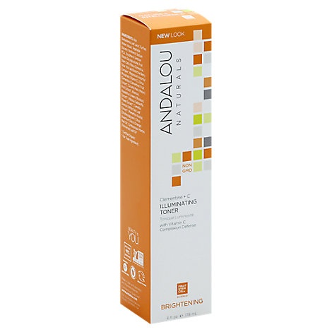 slide 1 of 1, Andalou Naturals Brightening Toner Illuminating Clementine + C Normal Combination Skin, 6 fl oz