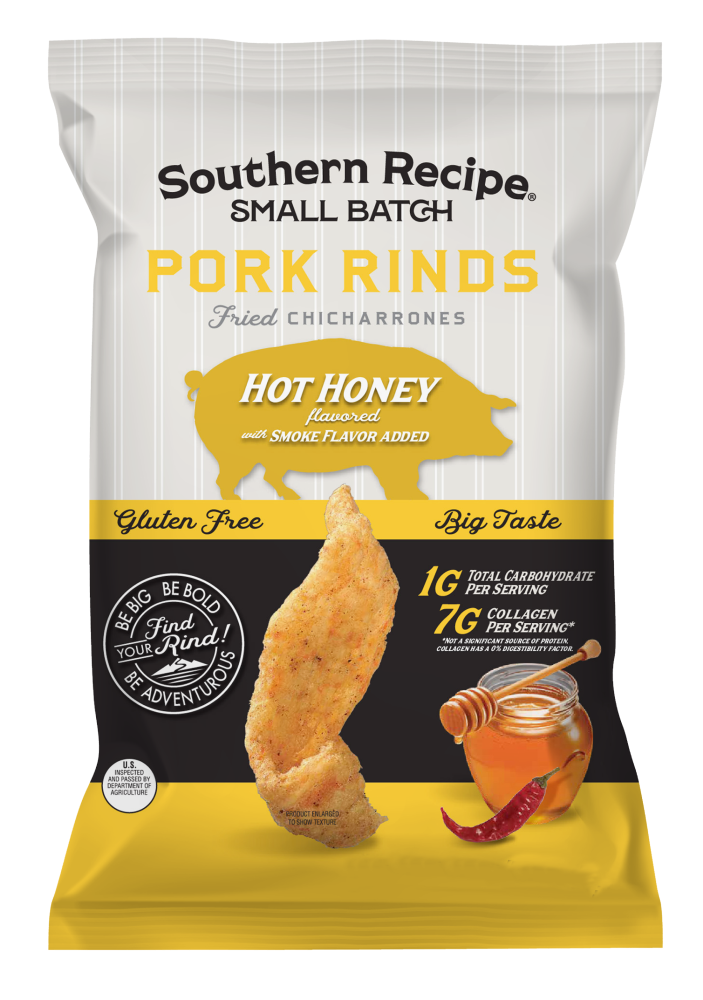 slide 1 of 1, Southern Recipe Hot Honey Pork Rinds 4 oz, 4 oz