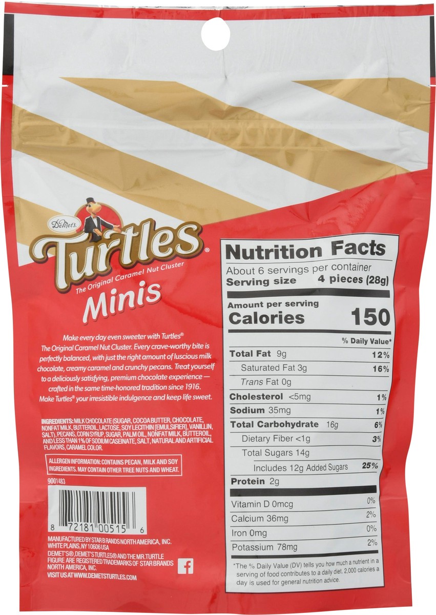 slide 3 of 9, Turtles Original Pecan Caramel Nut Cluster Minis 6.2 oz, 6.5 oz