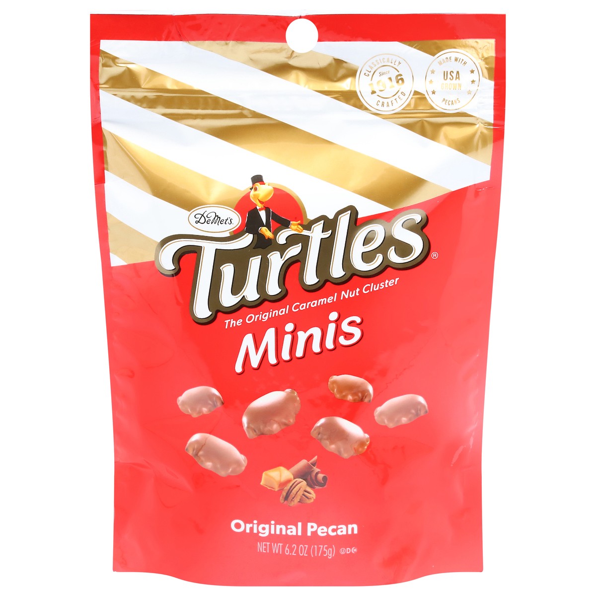 slide 1 of 9, Turtles Original Pecan Caramel Nut Cluster Minis 6.2 oz, 6.5 oz