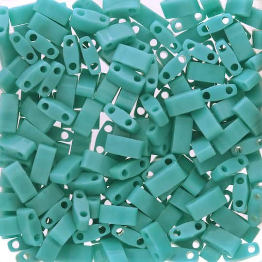 slide 1 of 3, Miyuki Half Tila 5mm 2-Hole Glass Seed Beads, 5 mm