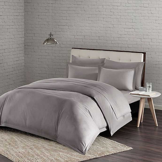 slide 1 of 3, Urban Habitat Comfort Wash Full/Queen Duvet Cover Set - Grey, 1 ct