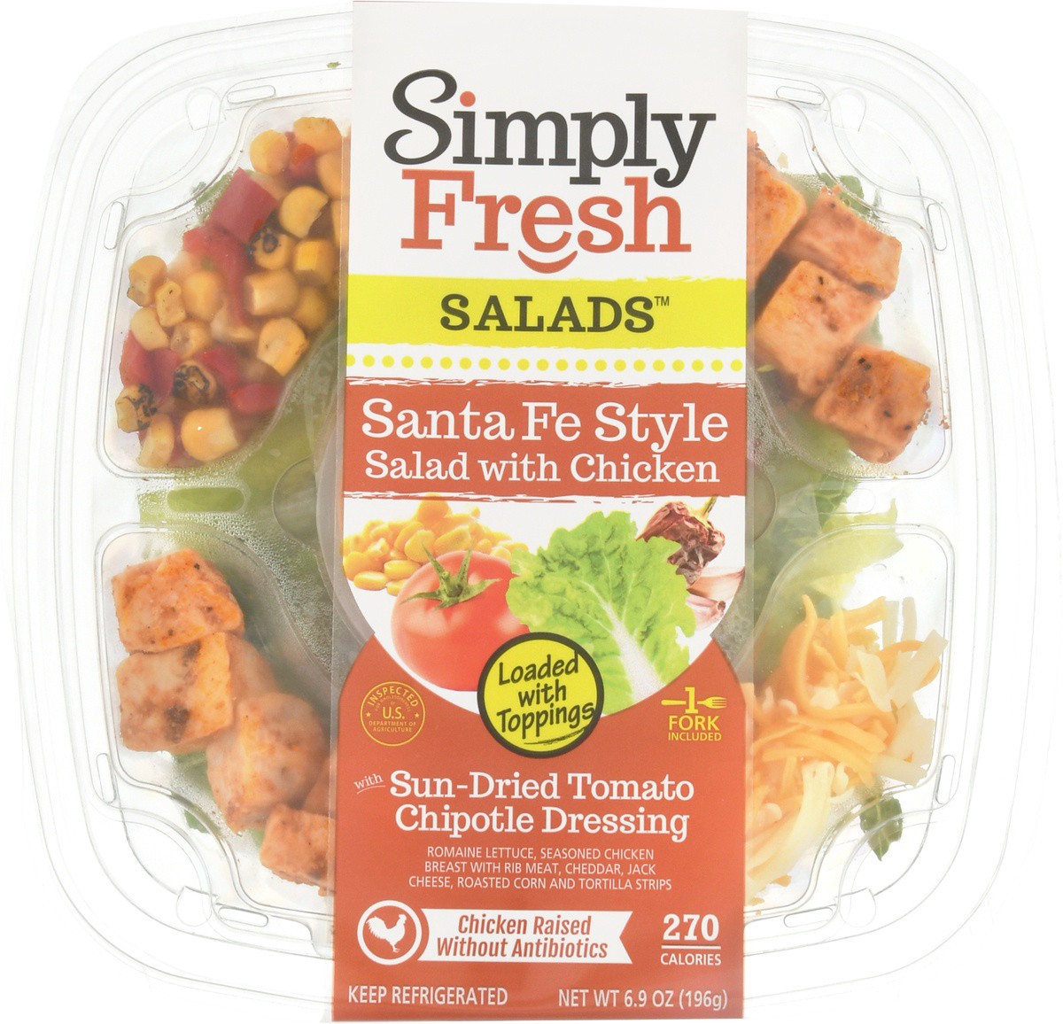 slide 3 of 9, Simply Fresh Salads Santa Fe Style Salad with Chicken 6.9 oz, 6.9 oz