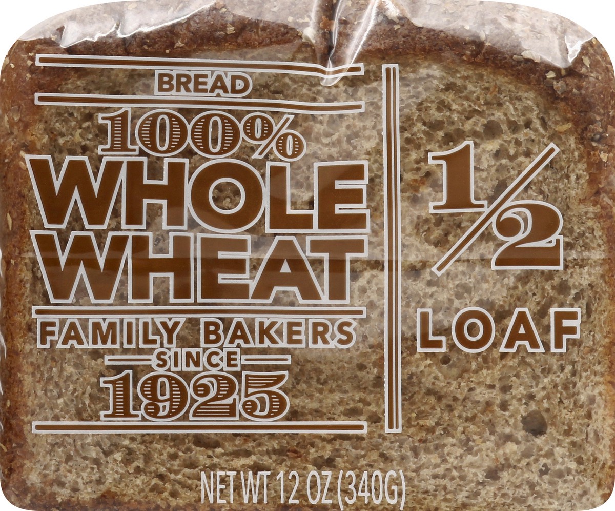 slide 4 of 9, Lewis 1/2 Loaf 100% Whole Wheat Bread 12 oz, 12 oz