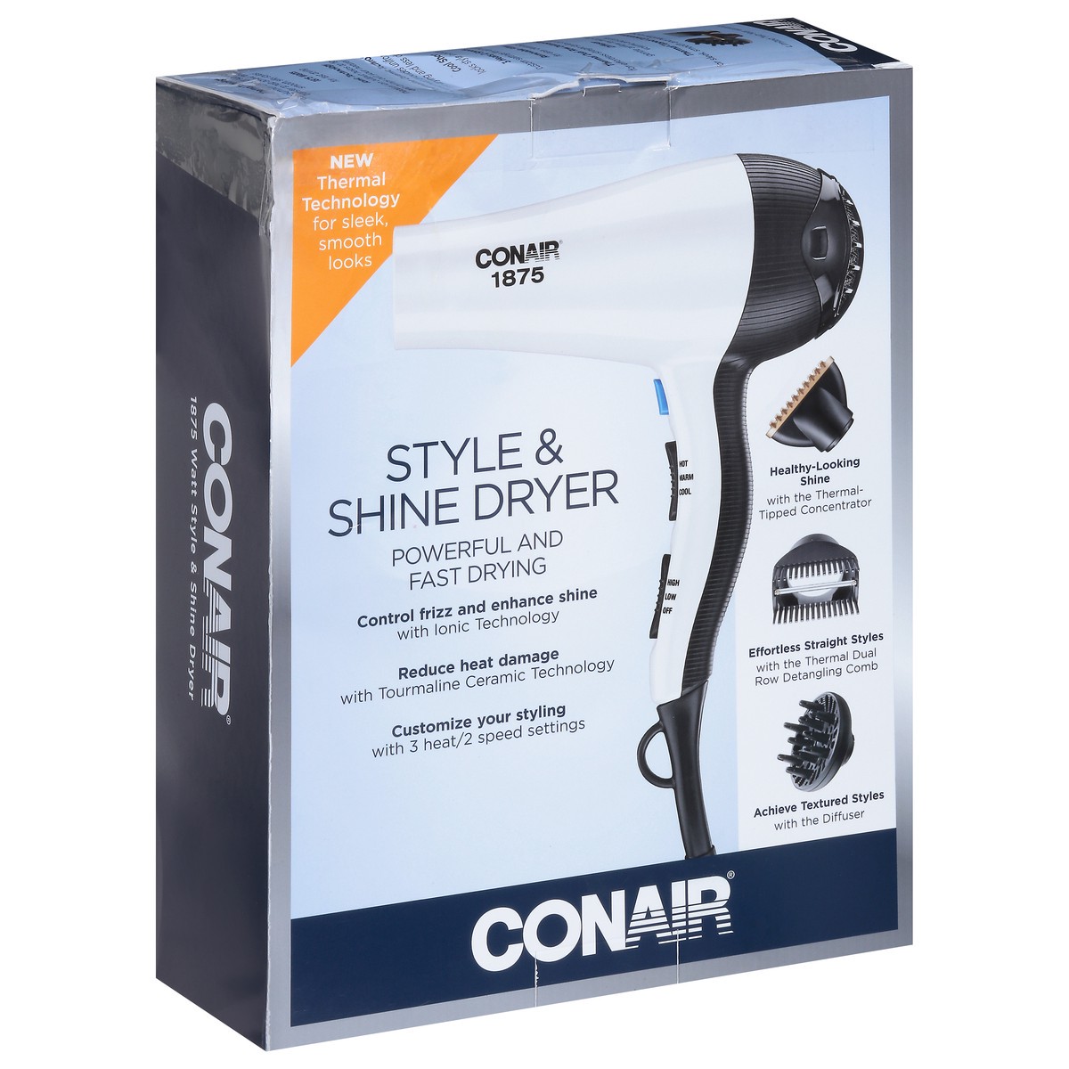 slide 5 of 9, Conair Style & Shine Dryer 1 ea, 1 ct