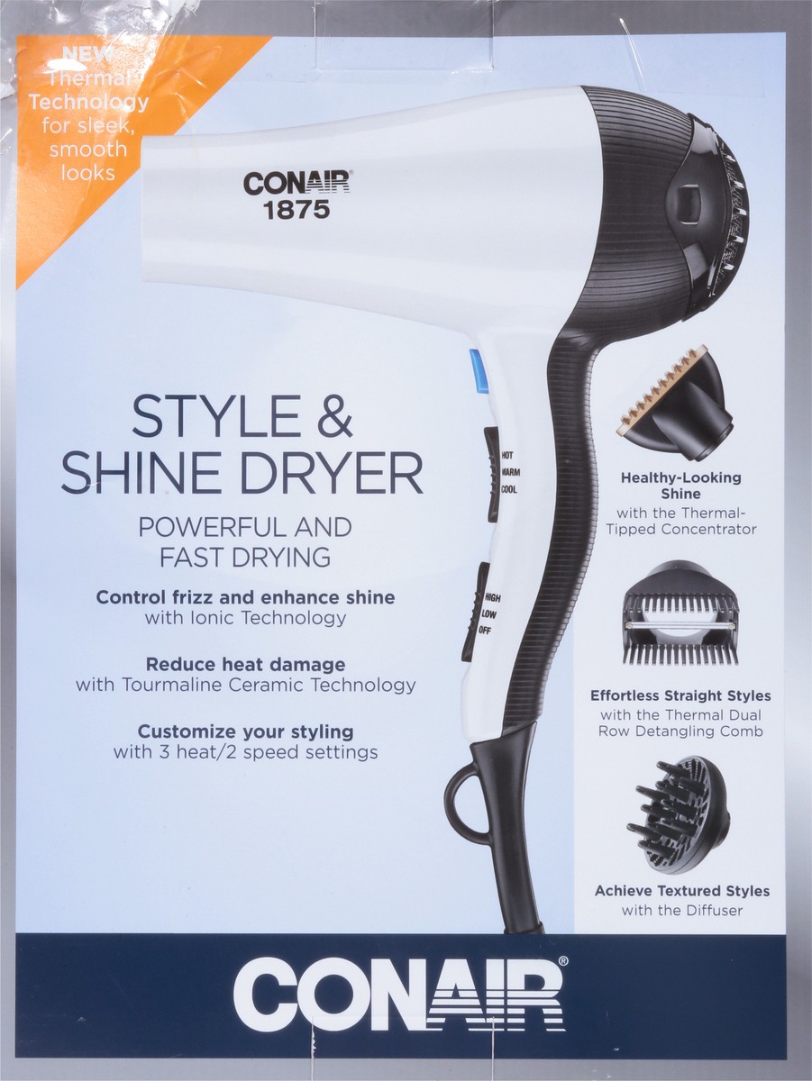slide 3 of 9, Conair Style & Shine Dryer 1 ea, 1 ct