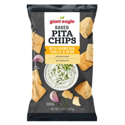Giant Eagle Baked Pita Chips, Parmesan Garlic & Herb