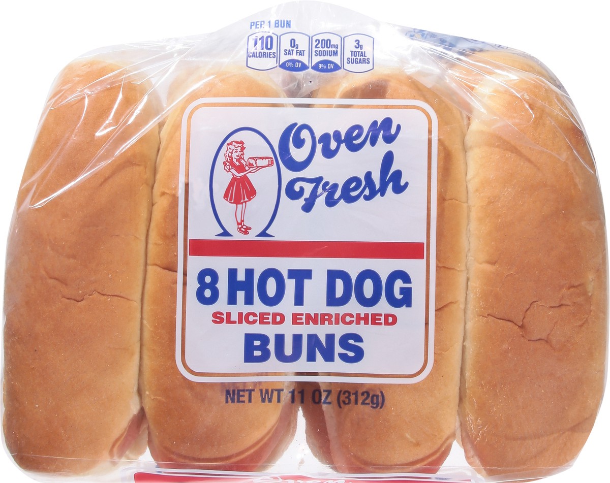 slide 7 of 9, Oven Fresh Sliced Enriched Hot Dog Buns 8 ea, 8 ct