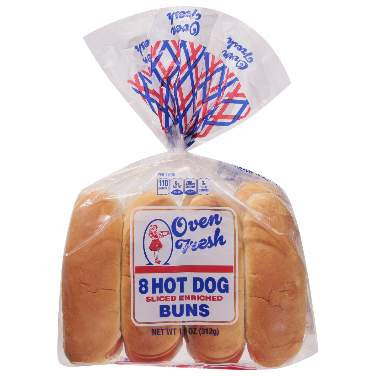 slide 1 of 9, Oven Fresh Sliced Enriched Hot Dog Buns 8 ea, 8 ct