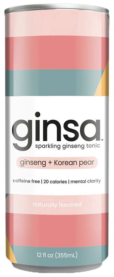 slide 1 of 1, Ginsa Ginseng + Korean Pear Sparkling Tonic, 12 oz