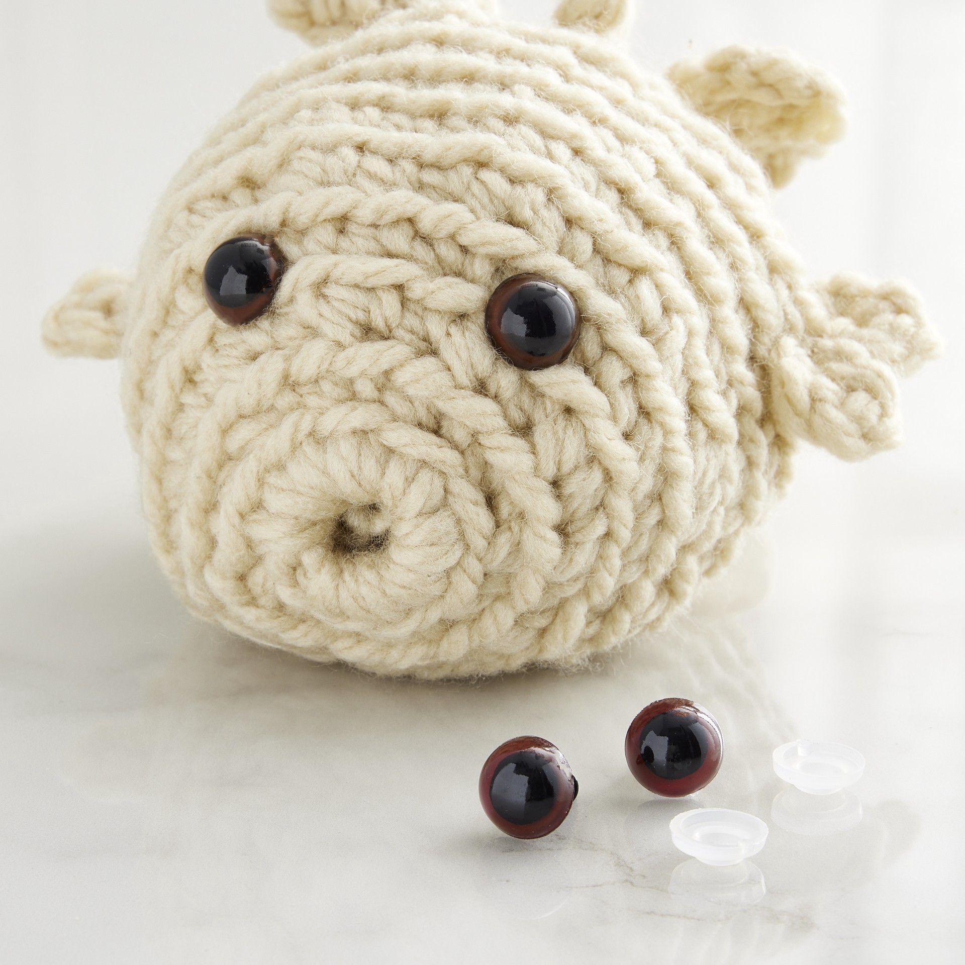 slide 2 of 4, Craft Eyes With Plastic Washers Loops & Threads, 9mm, 9 mm