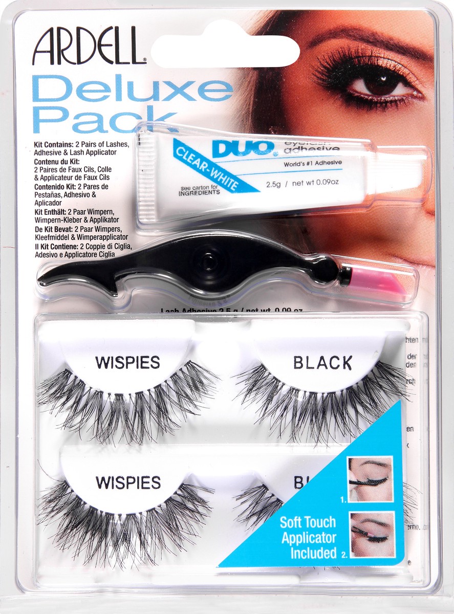 slide 5 of 9, Ardell Deluxe Pack Lashes, Black Wispies, 1 ct