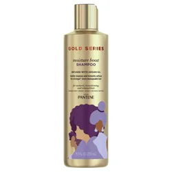 Gold Series from Pantene Moisture Boost Shampoo with Argan Oil for Curly, Coily Hair, 9.1 fl oz