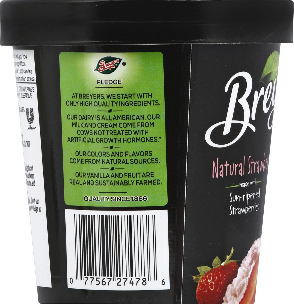 slide 5 of 6, Breyers Original Ice Cream Natural Strawberry Ice Cream, 16 oz, 16 oz