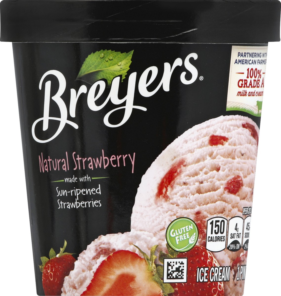 slide 1 of 6, Breyers Original Ice Cream Natural Strawberry Ice Cream, 16 oz, 16 oz