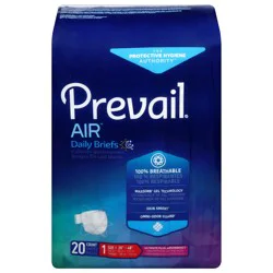 Prevail Air Ultimate Plus Size 1 (26-48 Inch) Daily Briefs 20 Each