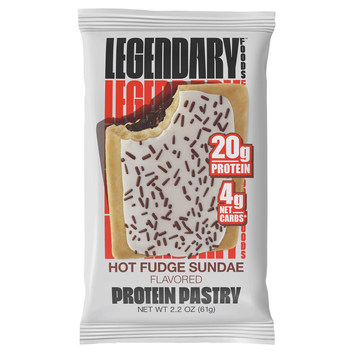 slide 1 of 2, Legendary Foods Protein Pastry - Hot Fudge Sundae, 2.2 oz Pastry, 2.20 qt