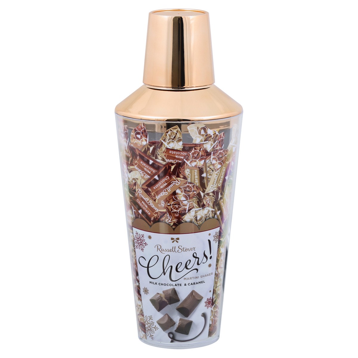 slide 1 of 6, Russell Stover Cheers! Milk Chocolate And Caramel Candy Martini Shaker, 9.5 oz