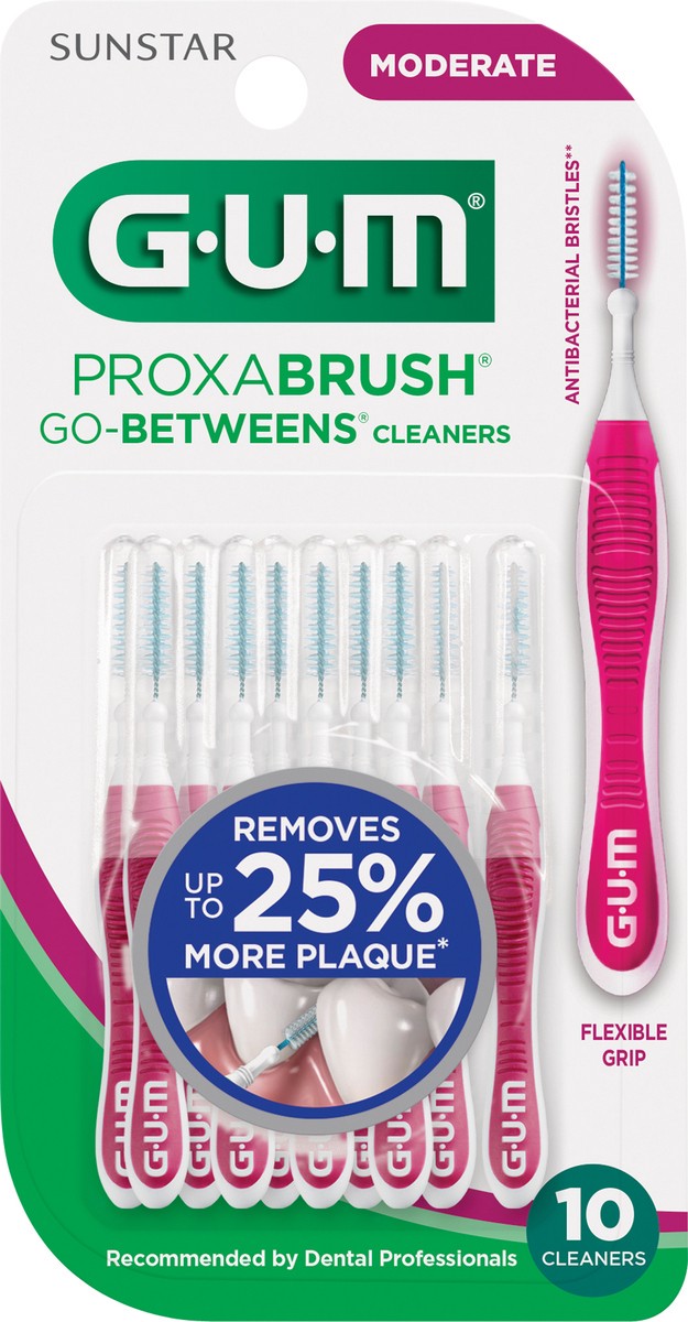 slide 2 of 3, G-U-M G.U.M. Proxabrush Go-Betweens Cleaners Moderate, 1 ct