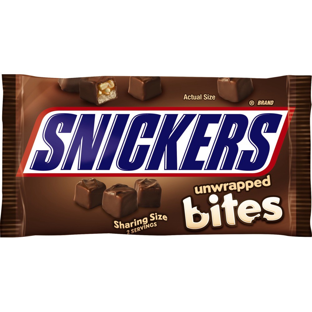 slide 4 of 5, SNICKERS Bites Size Chocolate Candy Bars 2.83-Ounce Bag 12-Count, 33.96 oz