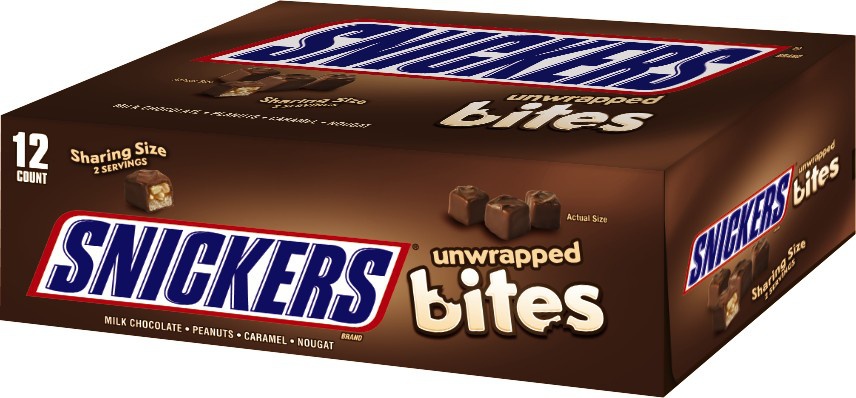 slide 1 of 1, Snickers Bites King Size, 12 ct