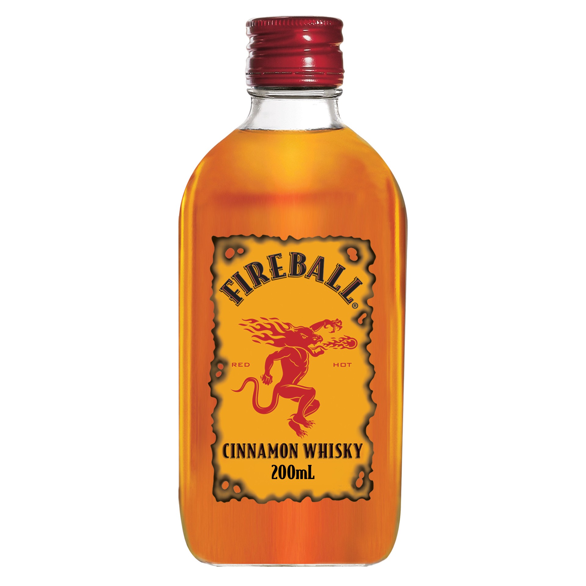 slide 1 of 5, Fireball Cinnamon Whiskey, 200ml Plastic Bottle, 66 Proof, 200 ml