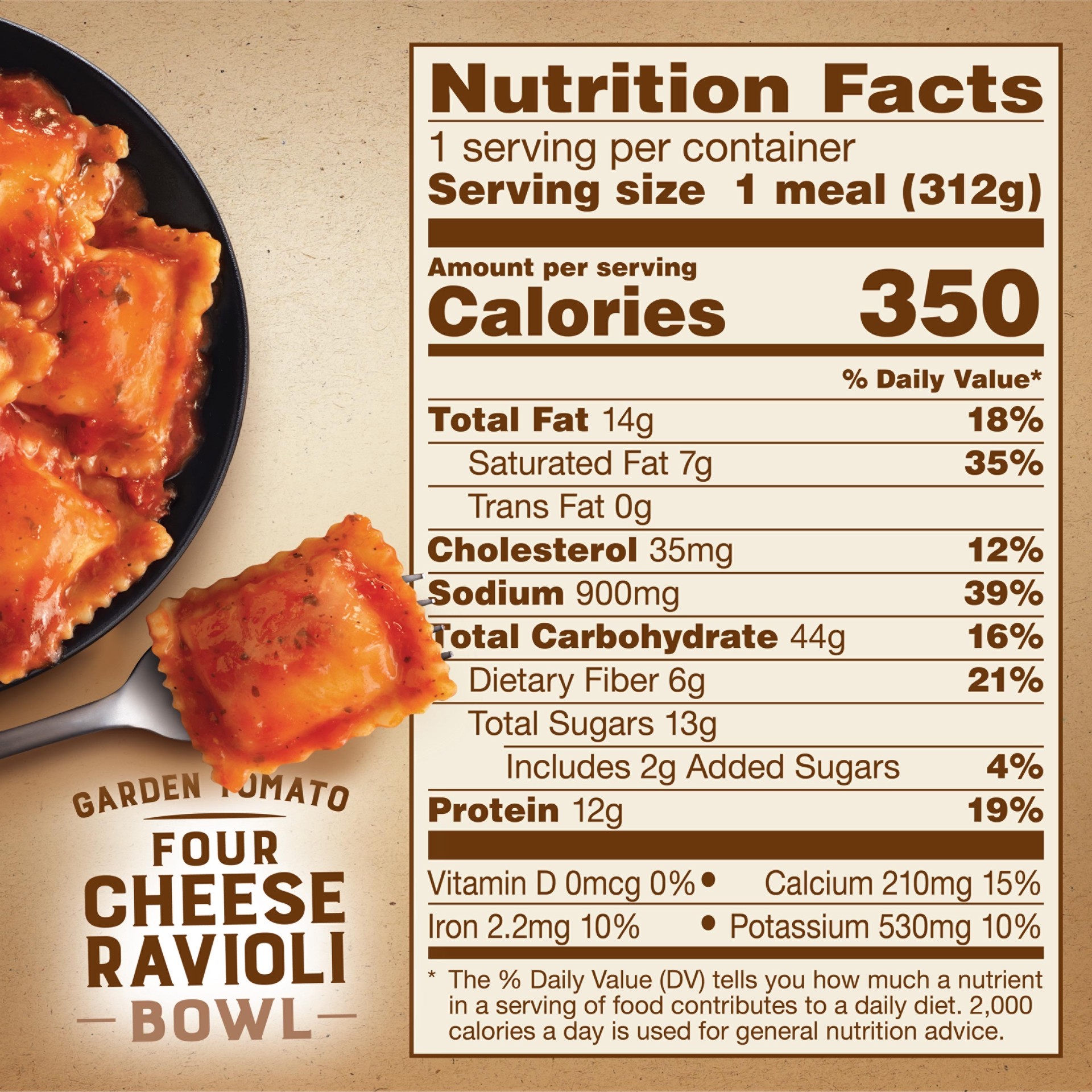 slide 5 of 5, Marie Callender's Garden Tomato Four Cheese Ravioli Bowl, Frozen Meal, 11 OZ,