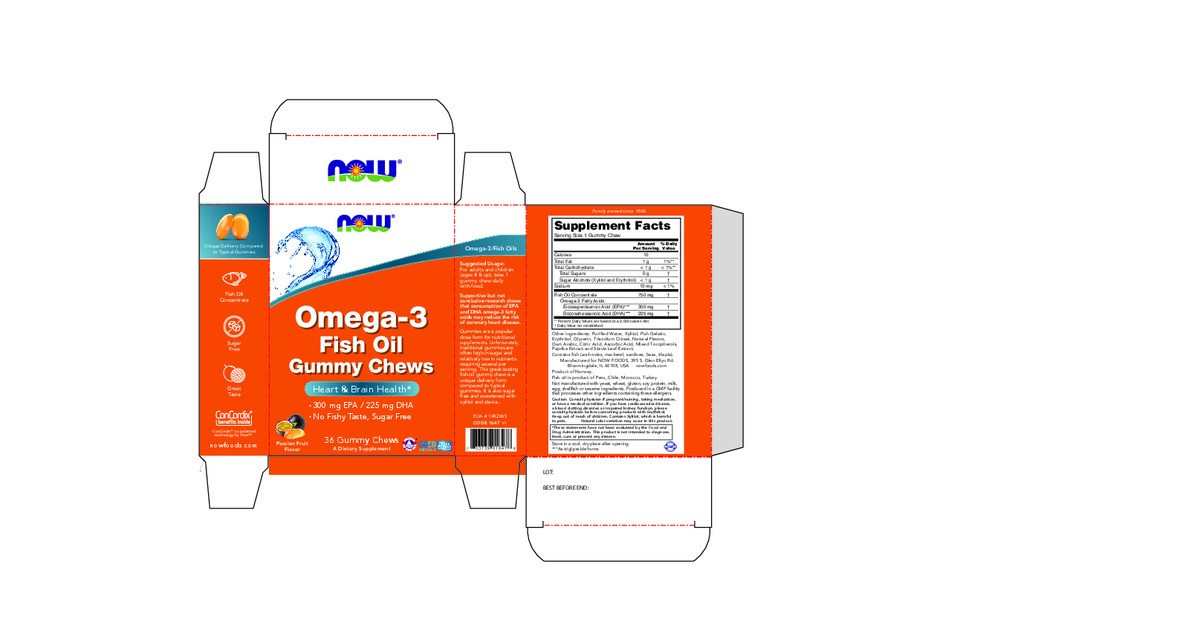 slide 2 of 8, NOW Omega-3 Fish Oil - 36 Gummy Chews, 36 ct