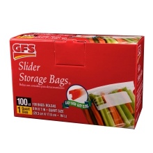 slide 1 of 1, GFS Slider Storage Bags, 100 ct