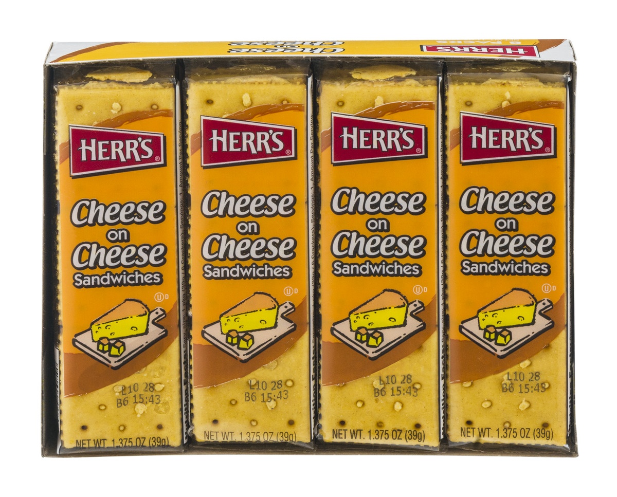 slide 1 of 1, Herr's Cheese on Cheese Sandwiches - 8 CT, 11.2 oz